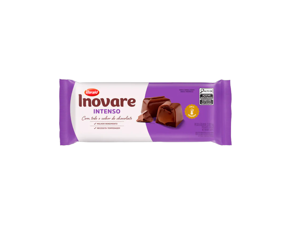 CHOCOLATE INOVARE INTENSO MEIO AMARGO HARALD 2,1 KG (CX 6 UN)